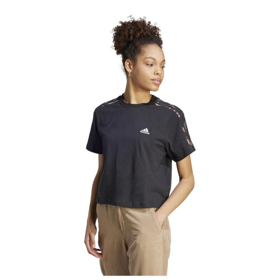 Adidas Γυναικεία κοντομάνικη μπλούζα Vibrant Print 3-Stripes Crop Tee Adidas Γυναικεία κοντομάνικη μπλούζα Vibrant Print 3-Stripes Crop Tee